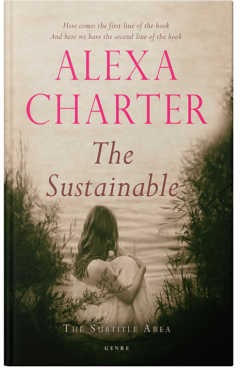 Front view of Premade Abstract Book Cover - Woodrush