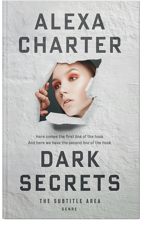 Front view of Premade Mystery & Thriller & Suspense Book Cover - Quill Gray