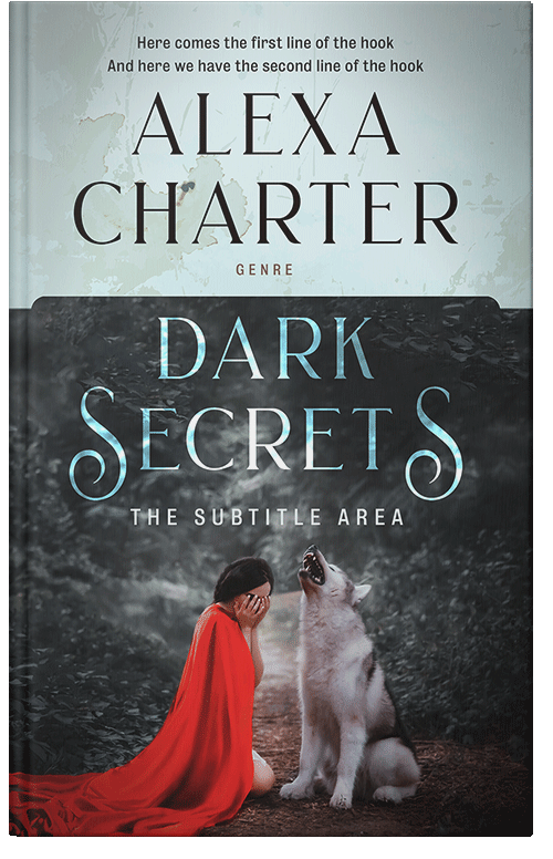 Front view of Premade Fantasy Book Cover - Pale Slate