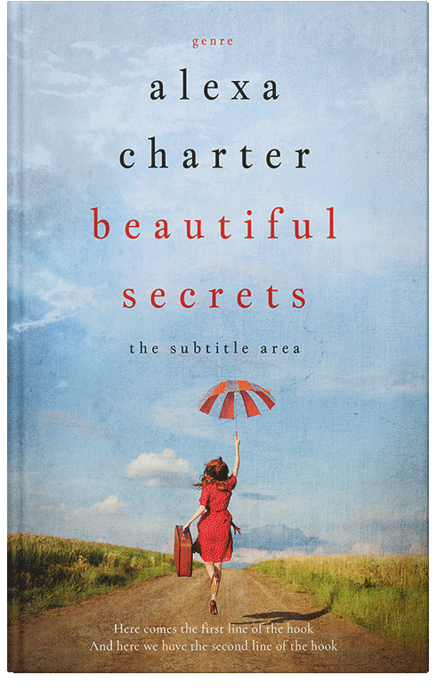 Front view of Premade Literary Fiction Book Cover - Periwinkle Gray