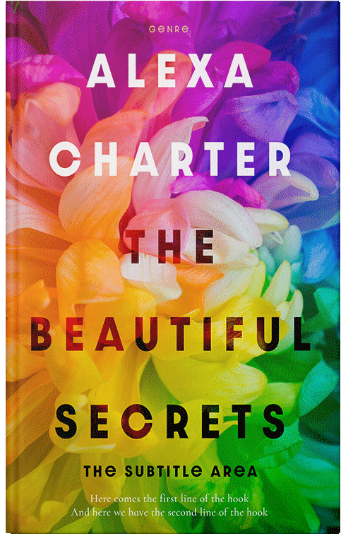 Front view of Premade Abstract Book Cover - Jewel