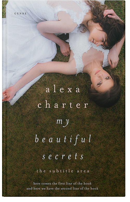 Front view of Premade Romance Book Cover - Pale Slate