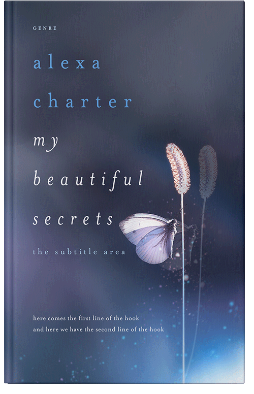 Front view of Premade Nature Book Cover - Oxford Blue