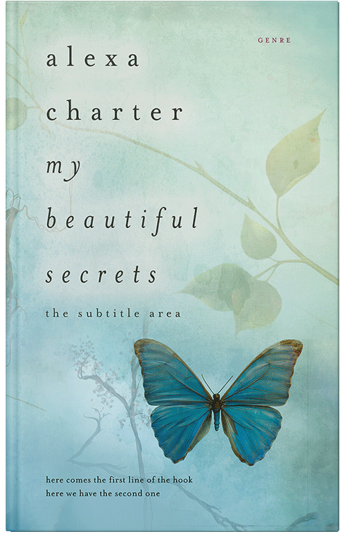 Front view of Premade Abstract Book Cover - Edgewater