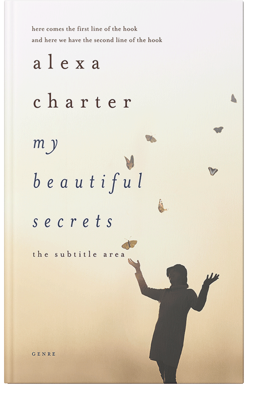 Front view of Premade Poetry Book Cover - Coconut Cream