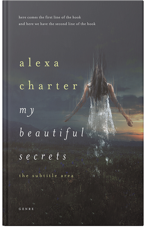 Front view of Premade Surreal Book Cover - Ship Gray