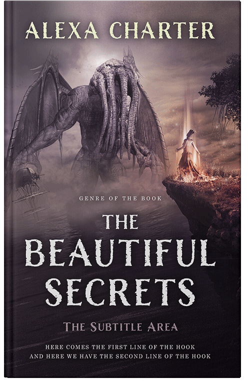 Front view of Premade Fantasy Book Cover - Thunder