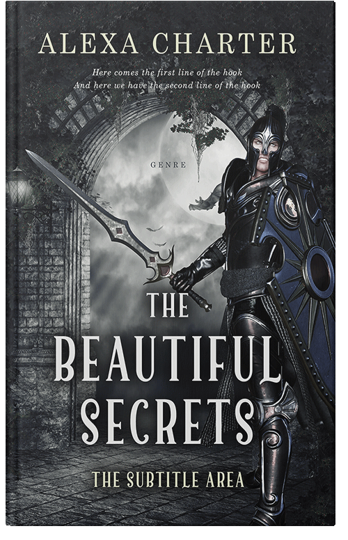 Front view of Premade Fantasy Book Cover - Shark