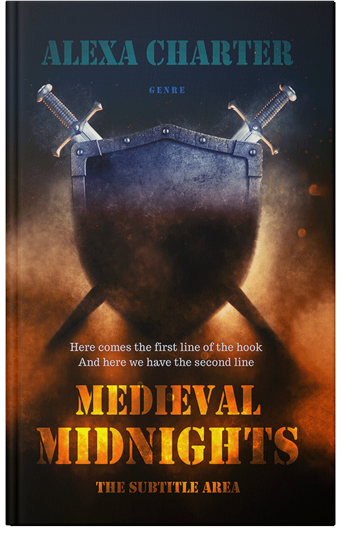 Front view of Premade Historical Book Cover - Cocoa Brown