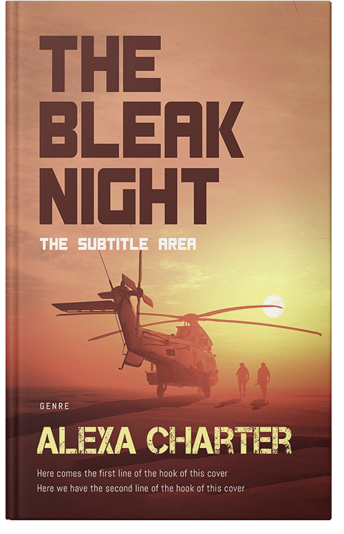 Front view of Premade Action & Adventure Book Cover - Antique Brass