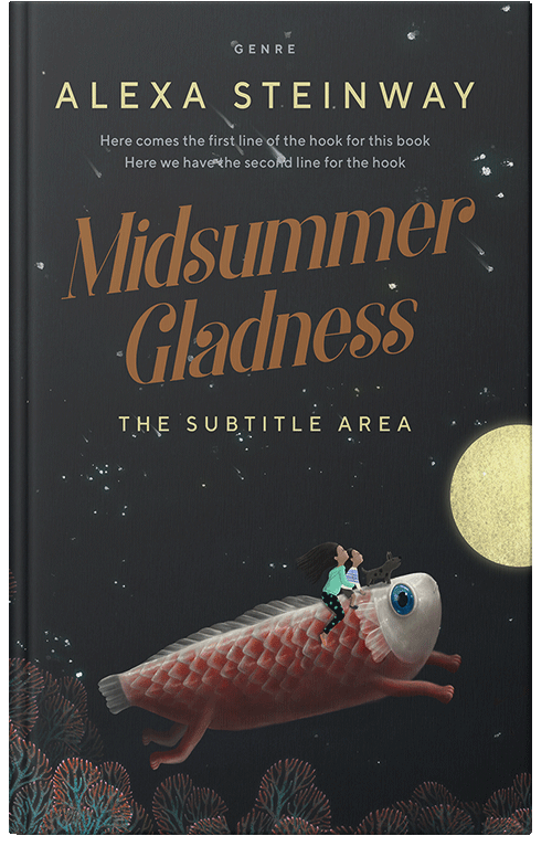 Front view of Premade Children's Book Cover - Shark