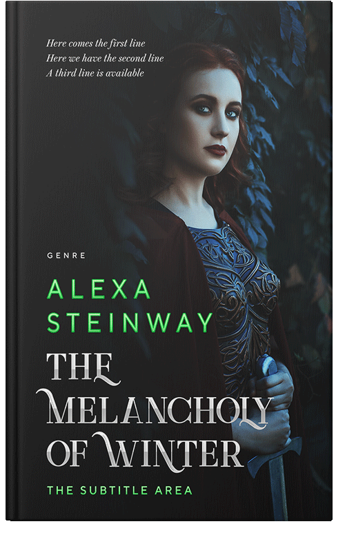 Front view of Premade Historical Book Cover - Shark