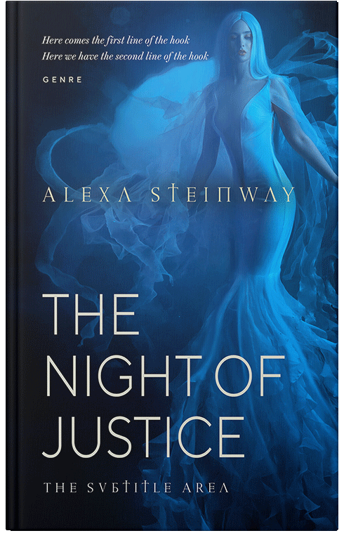 Front view of Premade Fantasy Book Cover - Catalina Blue