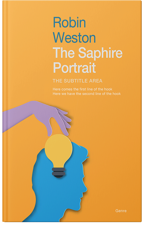 Front view of Premade Education Book Cover - Yellow Orange