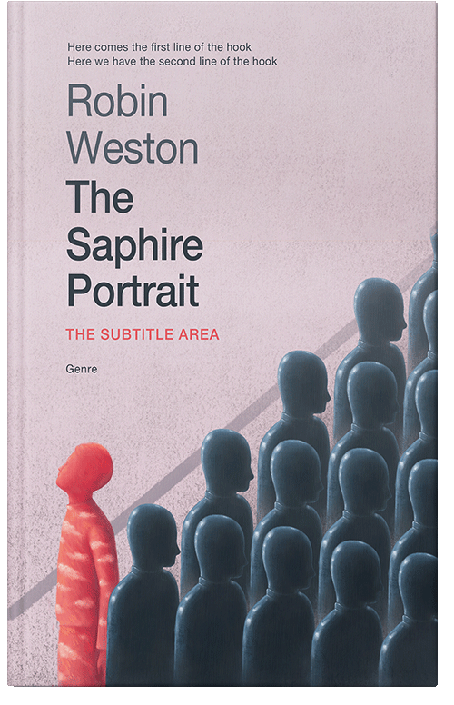 Front view of Premade Politics & Law & Society Book Cover - Oxford Blue