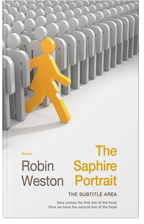 Front view of Premade Business Book Cover - Gray Nickel