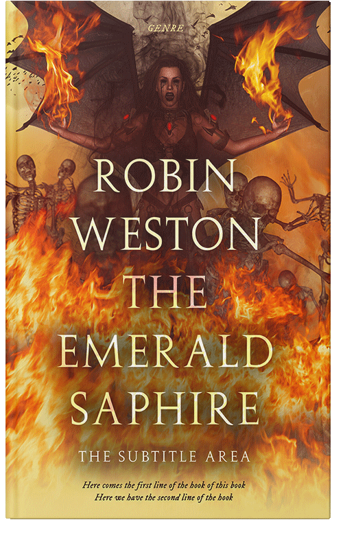 Front view of Premade Fantasy Book Cover - Bull Shot