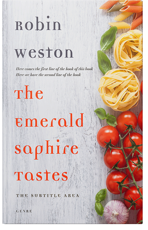 Front view of Premade Cookbooks & Food & Wine Book Cover - Bon Jour