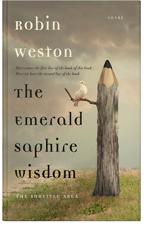 Front view of Premade Abstract Book Cover - Donkey Brown