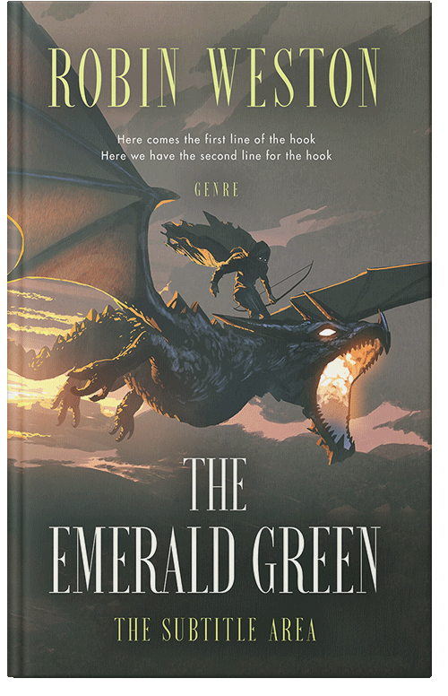 Front view of Premade Fantasy Book Cover - Fuscous Gray