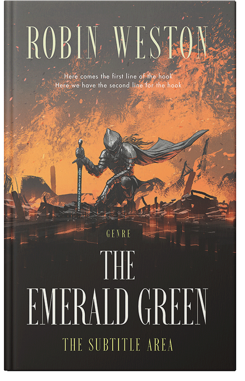 Front view of Premade Fantasy Book Cover - Taupe