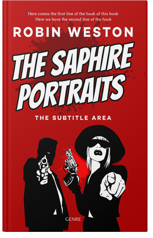 Front view of Premade Mystery & Thriller & Suspense Book Cover - Milano Red