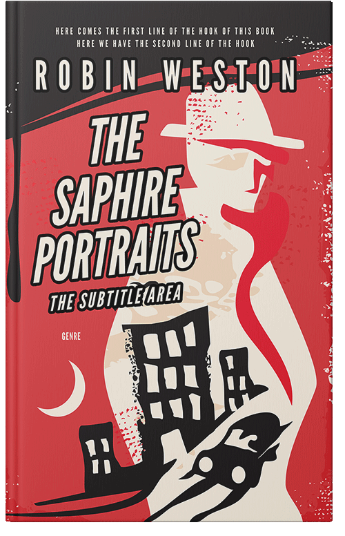 Front view of Premade Mystery & Thriller & Suspense Book Cover - Ecru White