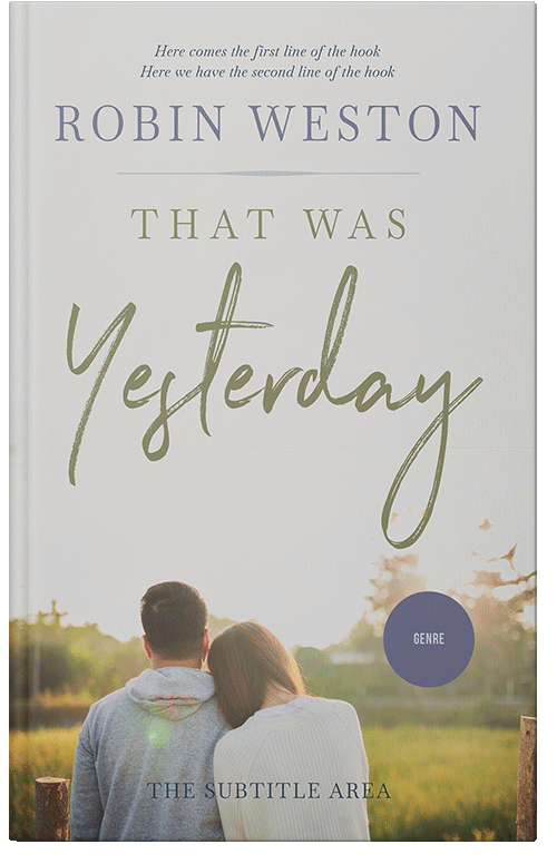 Front view of Premade Romance Book Cover - Quill Gray