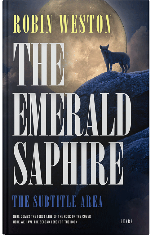 Front view of Premade Horror Book Cover - Shark