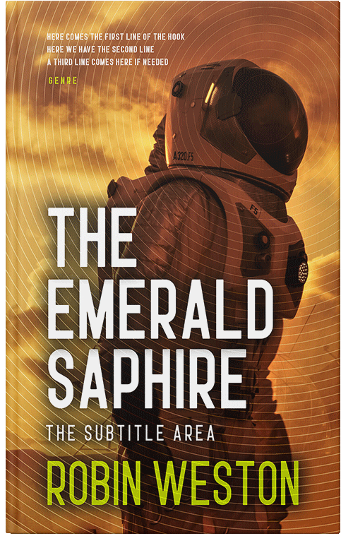 Front view of Premade Science Fiction Book Cover - Deep Oak