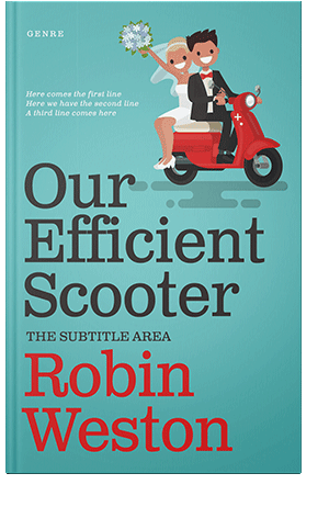 Pre Made Book Cover Fountain Blue