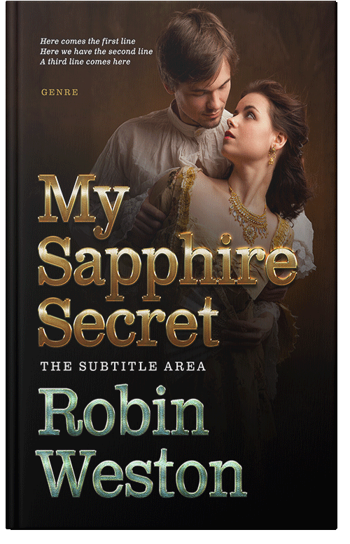 Front view of Premade Historical Book Cover - Asphalt