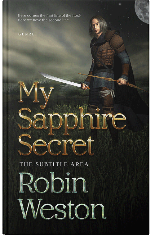 Front view of Premade Fantasy Book Cover - Rangoon Green