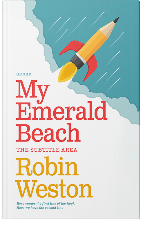 Front view of Premade Abstract Book Cover - Tradewind