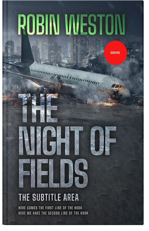 Front view of Premade Action & Adventure Book Cover - Outer Space