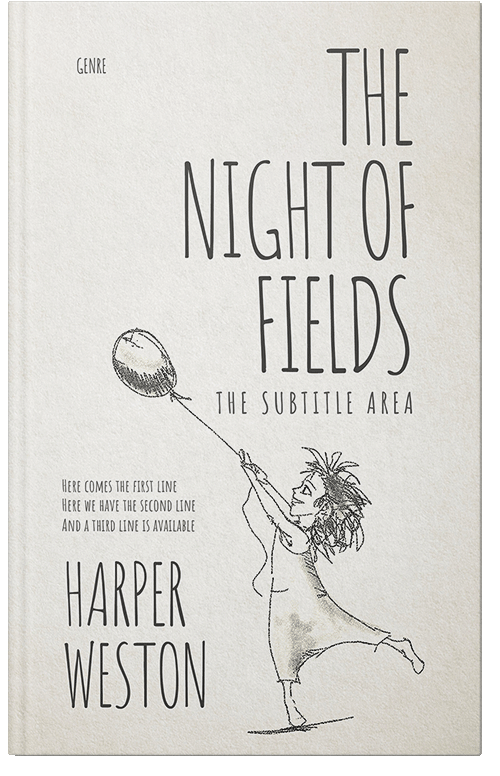 Front view of Premade Children's Book Cover - Pampas