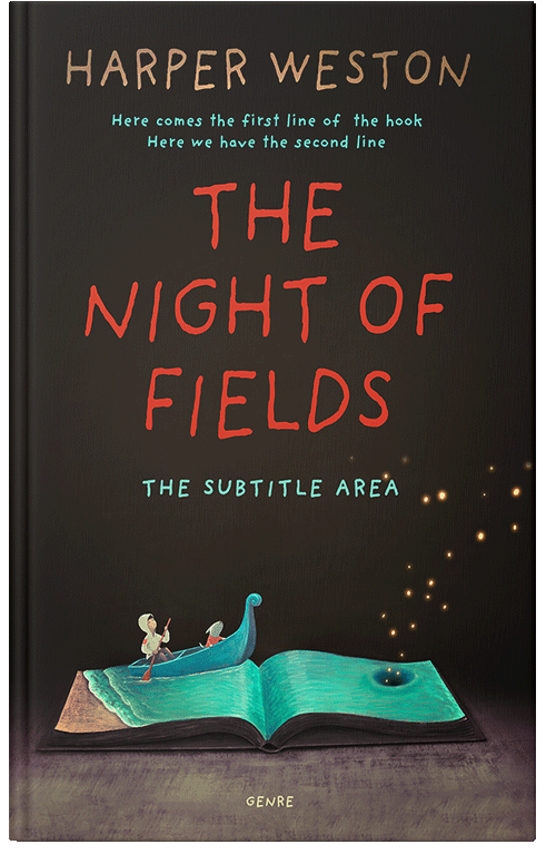 Front view of Premade Surreal Book Cover - Oil