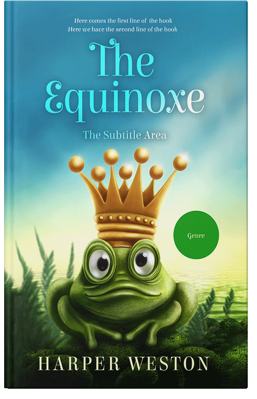 Front view of Premade Fantasy Book Cover - Beryl Green