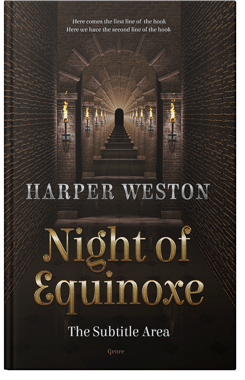 Front view of Premade Fantasy Book Cover - Night Rider