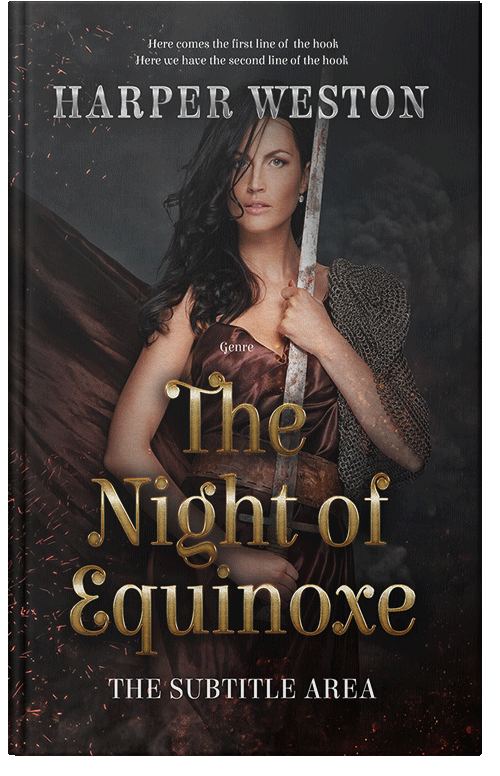 Front view of Premade Fantasy Book Cover - Cocoa Brown