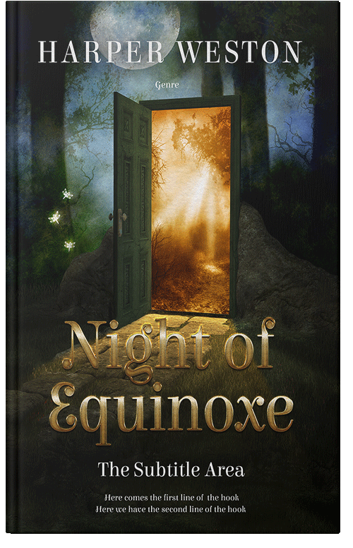 Front view of Premade Fantasy Book Cover - Rangoon Green