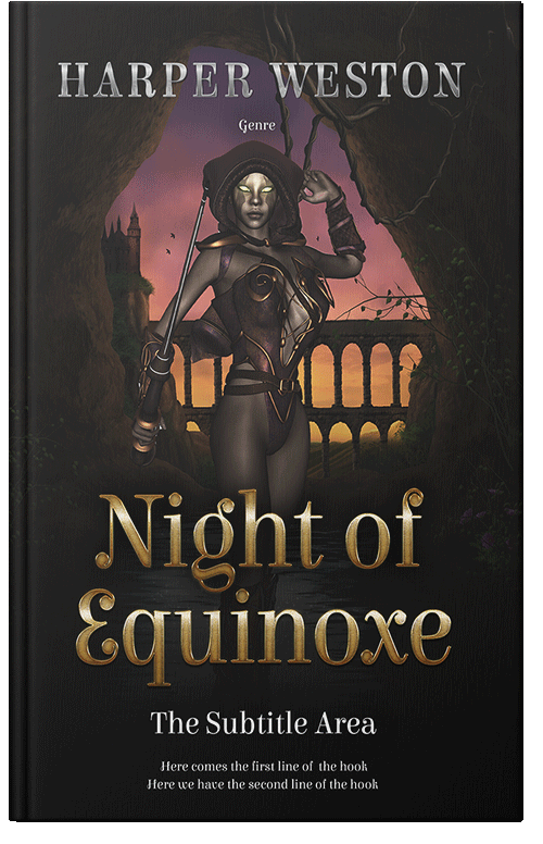 Front view of Premade Fantasy Book Cover - Cod Gray