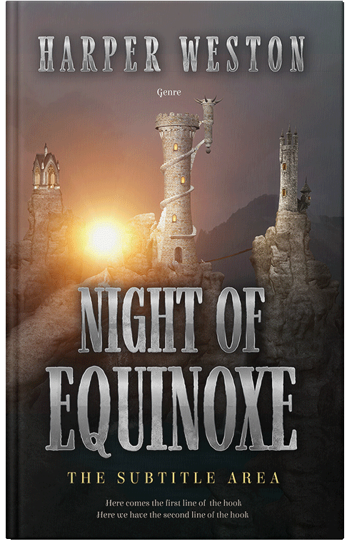 Front view of Premade Fantasy Book Cover - Dune