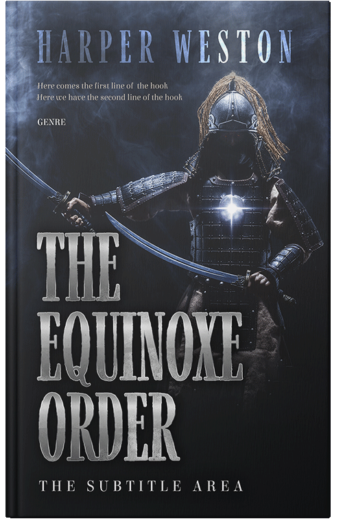 Front view of Premade Historical Book Cover - Shark