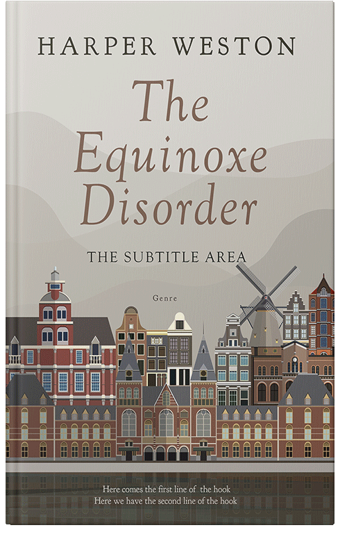 Front view of Premade Literary Fiction Book Cover - Swirl