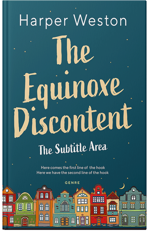 Front view of Premade Literary Fiction Book Cover - Deep Sea Green