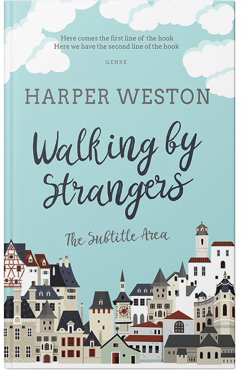 Front view of Premade Travel Book Cover - Ziggurat