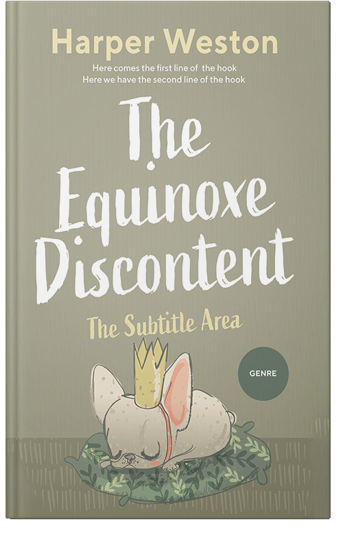 Front view of Premade Fantasy Book Cover - Taupe Gray