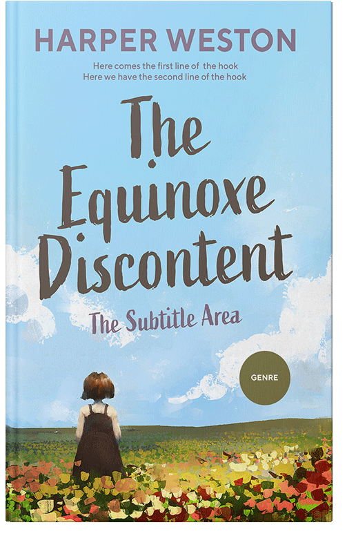 Front view of Premade Children's Book Cover - Blizzard Blue