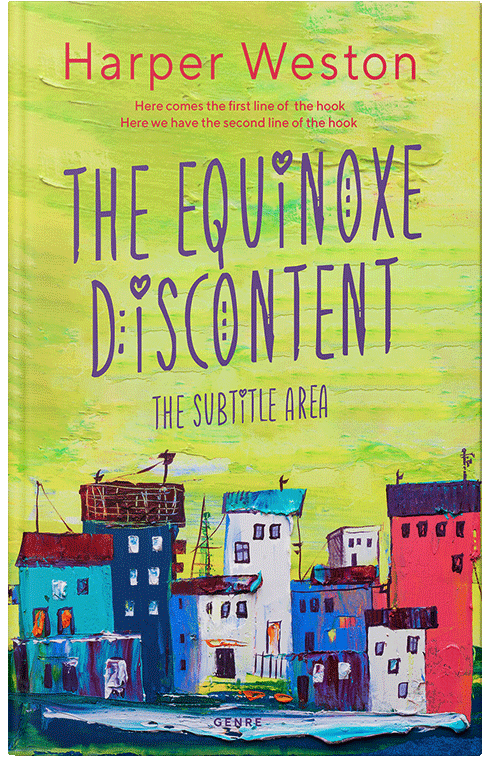 Front view of Premade Children's Book Cover - Yellow Green